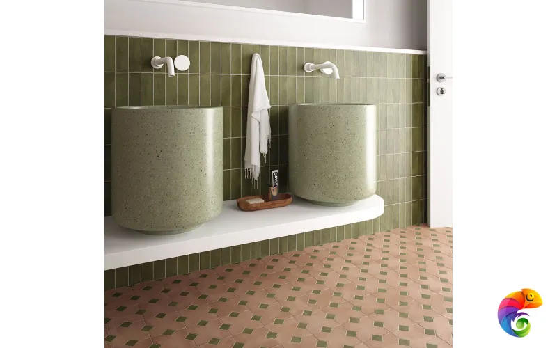 Equipe Керамогранитные вставки Kasbah Taco Verde 3,4х3,4х0,9 Matt