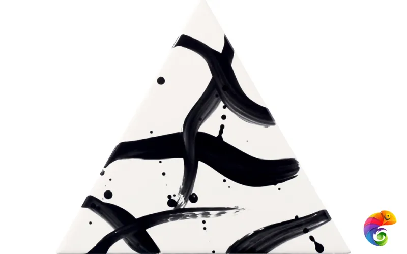 Керамическая плитка Petracers Triangolo Splash Nero Su Bianco 17x17