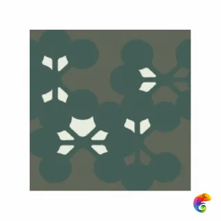 Керамогранит Mutina Azulej Flores Nero Matt 20x20