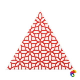 Керамическая плитка Petracers Triangolo Gipsy Rosso Su Bianco 17x17