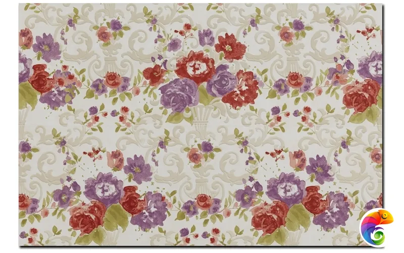 Керамическая плитка Petrachers Primavera Romana Fioritura Su Bianco Luc 65x97,7