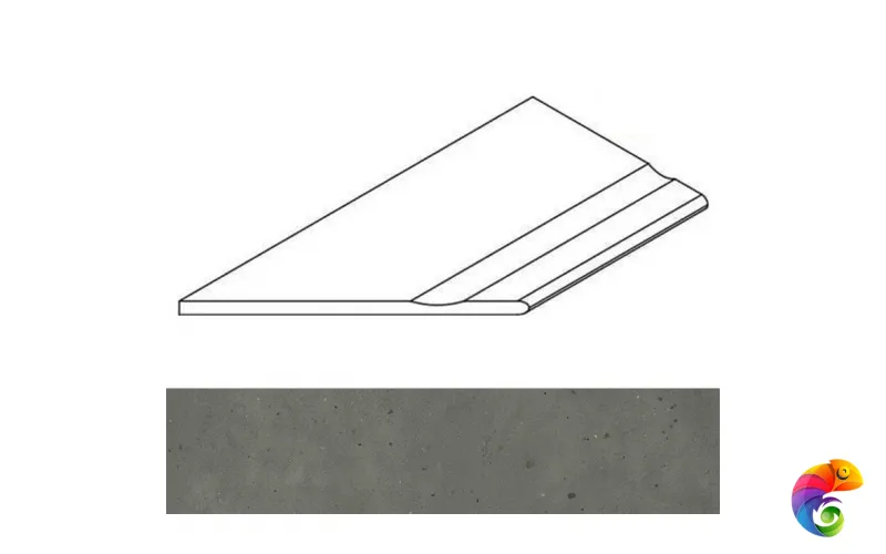 Italon Бордюр из керамогранита Avantgarde Black Bordo 30x120 Svasato Round Sx
