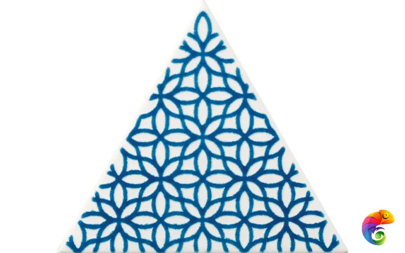 Керамическая плитка Petracers Triangolo Gipsy Blu Su Bianco 17x17