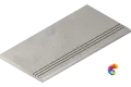 Italon Керамогранитная ступень Millennium X2 Gradino Round Silver 30x60 Grip