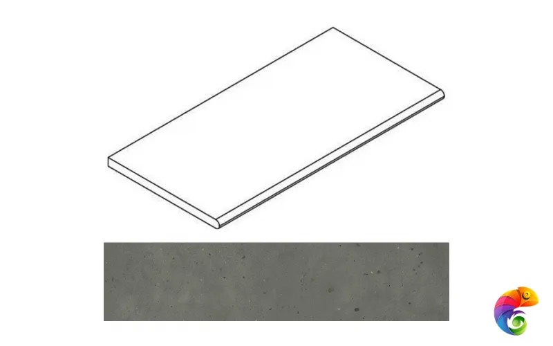 Italon Бордюр из керамогранита Avantgarde Black Bordo 30x120 Grip