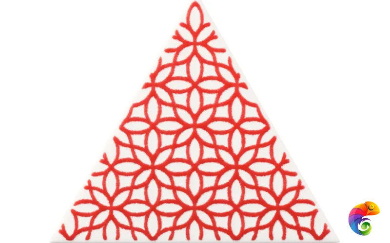 Керамическая плитка Petracers Triangolo Gipsy Rosso Su Bianco 17x17