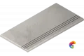 Italon Керамогранитная ступень Millennium X2 Gradino Round SX Silver 30x60 Grip