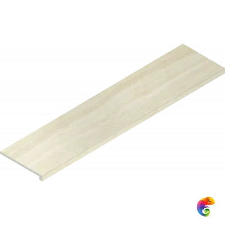 Italon Керамогранитная ступень Charme Advance Scalino Ang. DX Alabastro 33x120