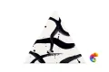 Керамическая плитка Petracers Triangolo Splash Nero Su Bianco 17x17