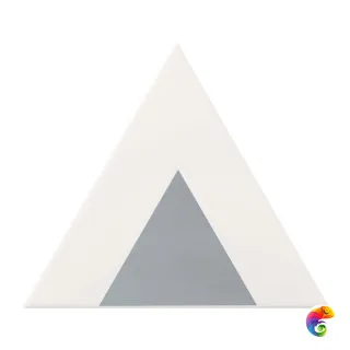 Керамическая плитка Petracers Triangolo Pallino Platino Su Bianco 17x17