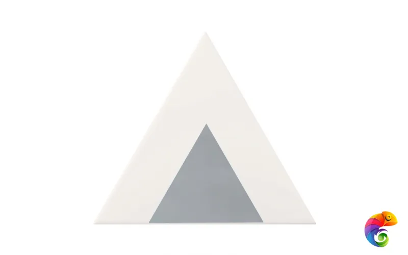 Керамическая плитка Petracers Triangolo Pallino Platino Su Bianco 17x17