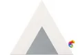 Керамическая плитка Petracers Triangolo Pallino Platino Su Bianco 17x17