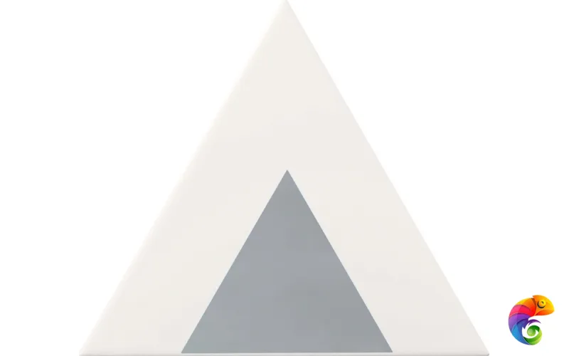 Керамическая плитка Petracers Triangolo Pallino Platino Su Bianco 17x17