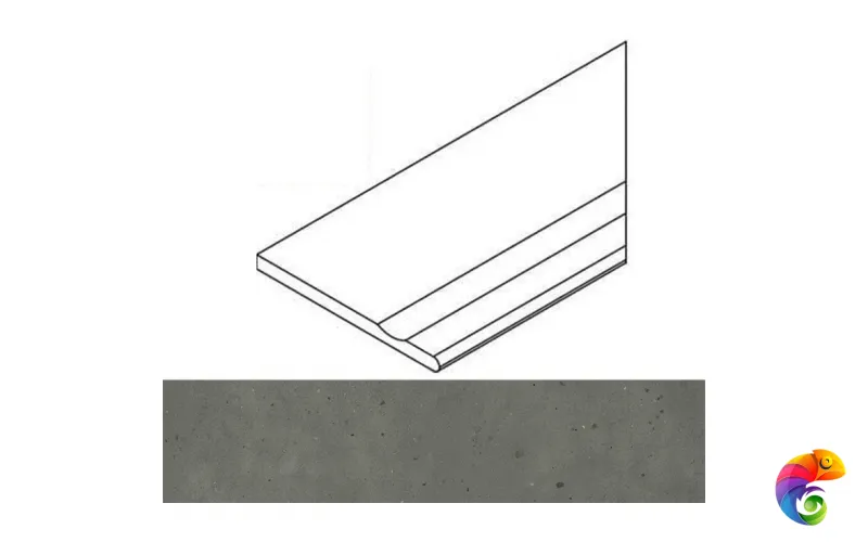 Italon Бордюр из керамогранита Avantgarde Black Bordo 30x120 Svasato Round Dx