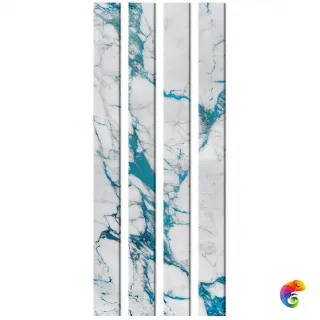 Стеклянный профиль Sicis You Glass  Electric Marble Cal Turchese 26,2 x 300 x 6 мм