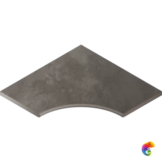 Italon Керамогранитный бортик Millennium X2 Bordo Ang. Round 30 Black 60x60 Nat