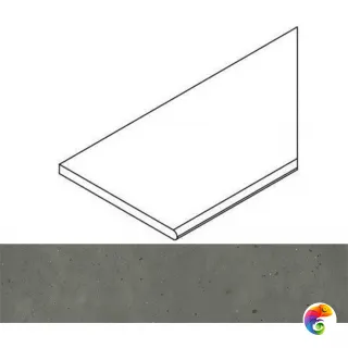 Italon Бордюр из керамогранита Avantgarde Black Bordo 30x120 Grip Dx