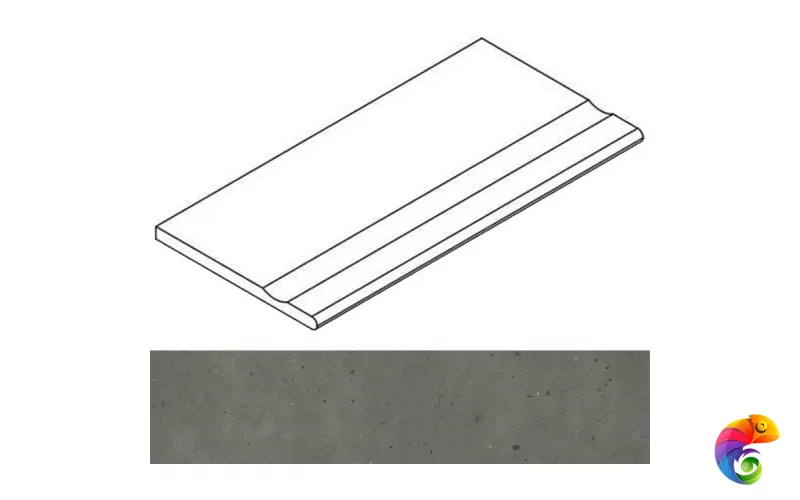 Italon Бордюр из керамогранита Avantgarde Black Bordo 30x120 Svasato Round