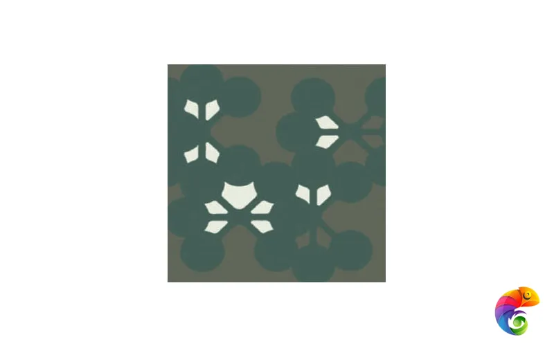 Керамогранит Mutina Azulej Flores Nero Matt 20x20