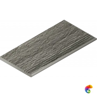 Italon Керамогранитная ступень Skyfall X2 Gradino Round DX Grigio 30x60 Grip