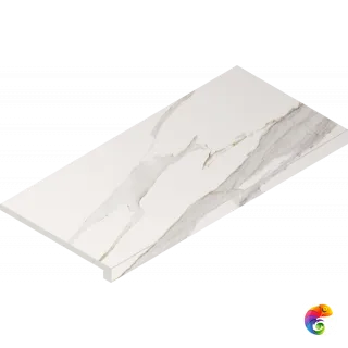 Italon Керамогранитная ступень Charme Evo Scalino Front Calacatta 33x60 Nat