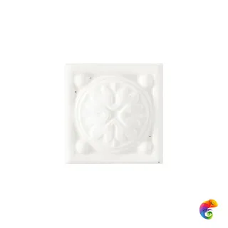 Вставка Ceramiche Grazia Essenze Voluta Tozzetto Bianco Craquele 6x6