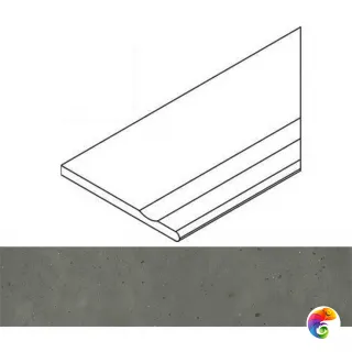 Italon Бордюр из керамогранита Avantgarde Black Bordo 30x120 Svasato Round Dx