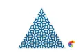 Керамическая плитка Petracers Triangolo Gipsy Blu Su Bianco 17x17