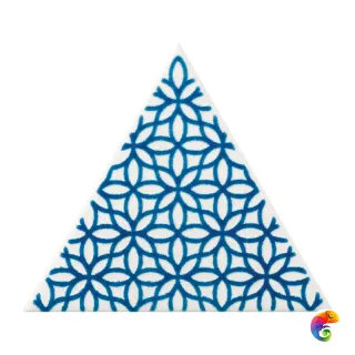 Керамическая плитка Petracers Triangolo Gipsy Blu Su Bianco 17x17