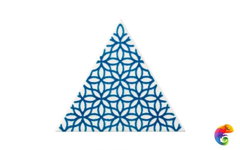 Керамическая плитка Petracers Triangolo Gipsy Blu Su Bianco 17x17