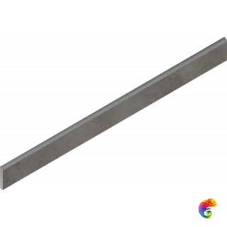 Italon Керамогранитный плинтус Millennium Battiscopa Black 7,2x80 Nat Rett