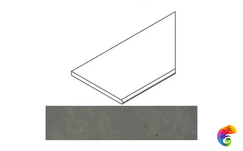 Italon Бордюр из керамогранита Avantgarde Black Bordo 30x120 Round Dx