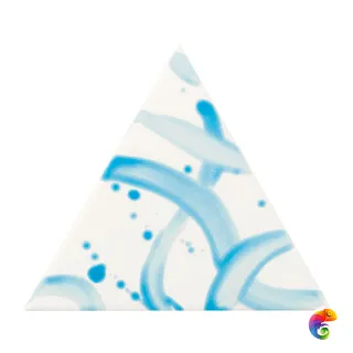 Керамическая плитка Petracers Triangolo Splash Azzurro Su Bianco 17x17