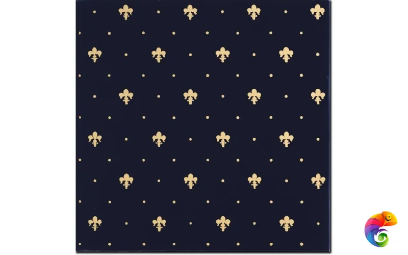 Керамическая плитка Petrachers Grand Elegance Gold Giglio Oro Su Blu Luc 20x20