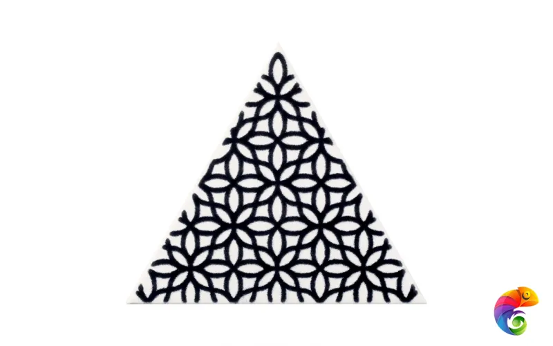 Керамическая плитка Petracers Triangolo Gipsy Nero Su Bianco 17x17