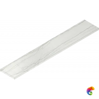 Italon Керамогранитная ступень Charme Advance Scalino Ang. SX Platinum 33x160