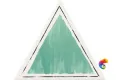 Керамическая плитка Petracers Triangolo Cornice Verde Su Bianco 17x17
