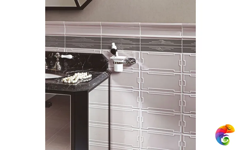 Керамическая плитка Etruria Design Art Deco Vectorframe C Light Pink 1° Scelta 12,5x25