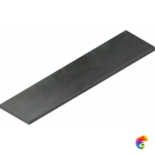 Italon Керамогранитная ступень Surface Scalino Ang. SX Steel 33х120 Nat