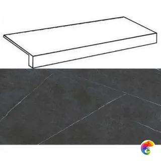 Керамогранит Italon Metropolis Scalino Front Imperial Black 33x160