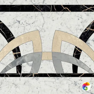 Charme Extra Carrara Rosone Fascia 620120000066 59x59