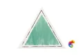 Керамическая плитка Petracers Triangolo Cornice Verde Su Bianco 17x17