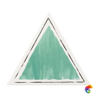 Керамическая плитка Petracers Triangolo Cornice Verde Su Bianco 17x17