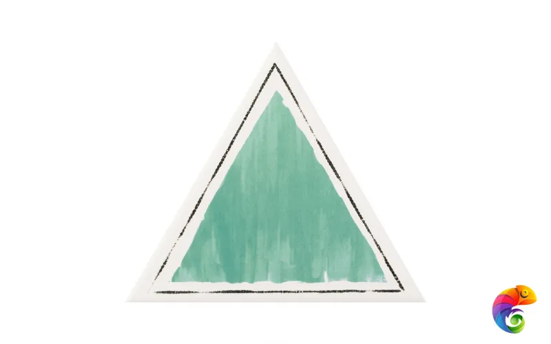 Керамическая плитка Petracers Triangolo Cornice Verde Su Bianco 17x17