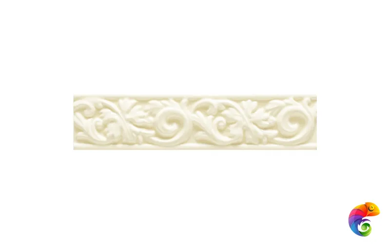 Бордюр Ceramiche Grazia Essenze Voluta Magnolia Craquele 6x26