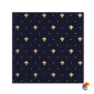 Керамическая плитка Petrachers Grand Elegance Gold Giglio Oro Su Blu Luc 20x20