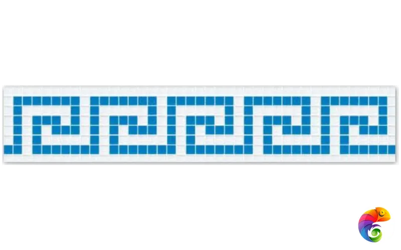 Trend Бордюр из стеклянной мозаики Aquatica Samba A mod.16,8cм; h=16,8cм