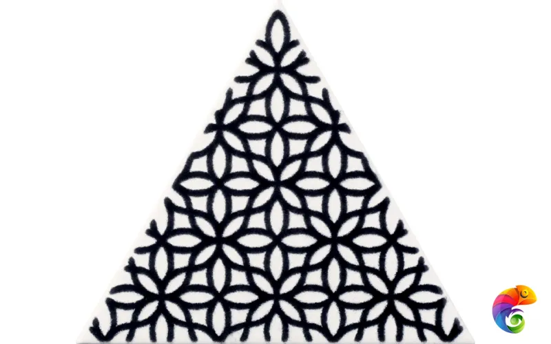 Керамическая плитка Petracers Triangolo Gipsy Nero Su Bianco 17x17