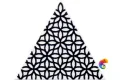 Керамическая плитка Petracers Triangolo Gipsy Nero Su Bianco 17x17