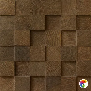 Provenza Керамогранитный декор W-Circles Mosaico 3D Cube Wenge' 27x27 матовый
